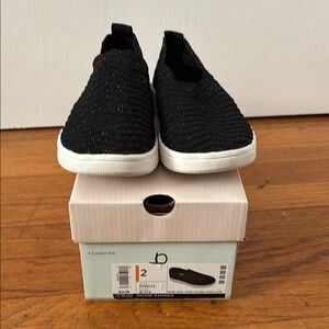 Black Slip-On Kids Shoes